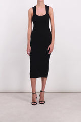 Double strap bouclé dress