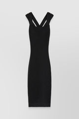 Double strap bouclé dress