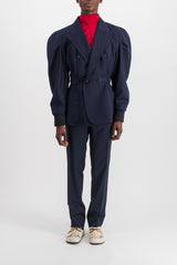 Tailored blazer with large shoulders