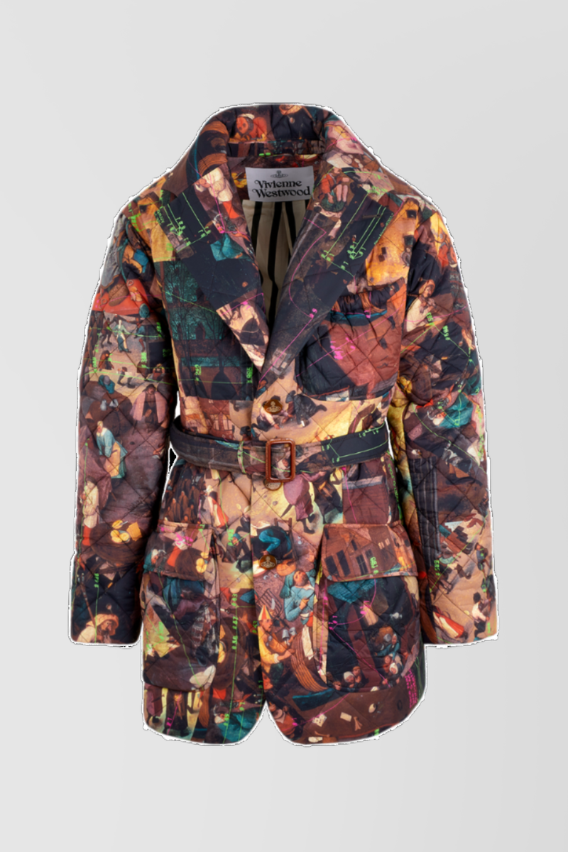 Vivienne Westwood - Wittgenstein printed quilted blazer with belt