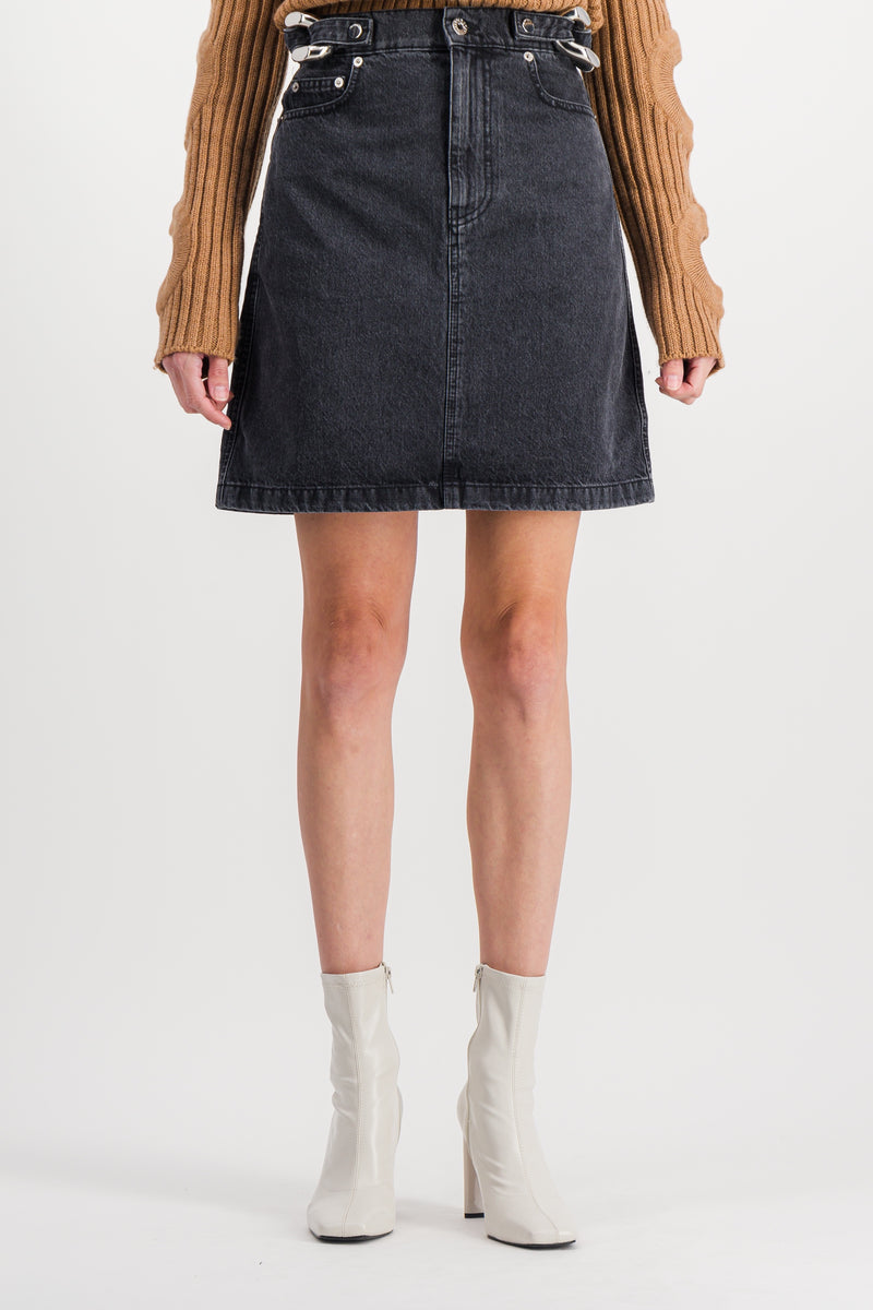 JW Anderson - Chain link denim mini skirt
