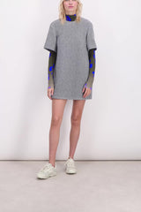 Jersey jacquard cocoon mini dress