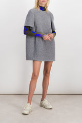Jersey jacquard cocoon mini dress