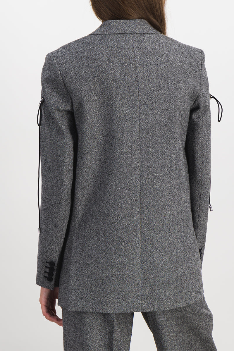 Nina Ricci - Drawstring speckled wool tailoring blazer