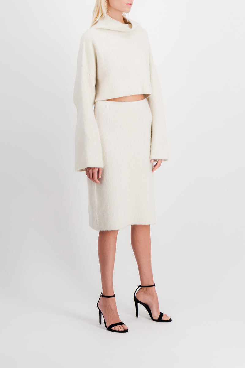 JW Anderson - Cropped high neck collar sweater