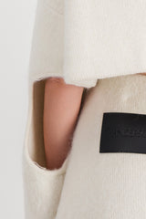 Cropped high neck collar sweater