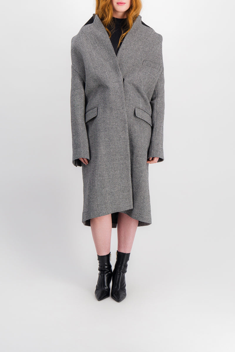 Coperni - Hooded double breasted coat