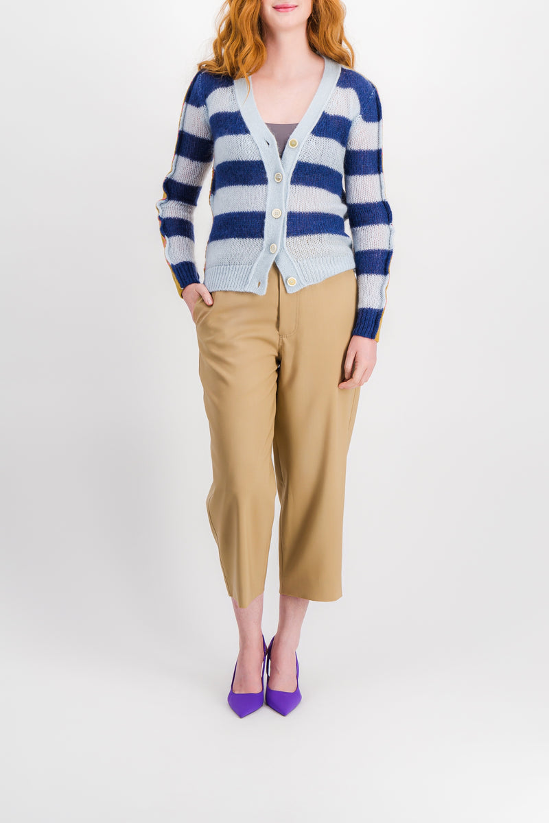 Marni - Stripped multi-color mohair cardigan