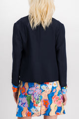 Virgin wool short tailoring jacket