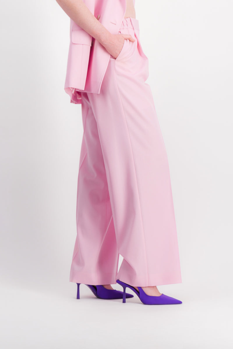 Nina Ricci - Pressed crease straight leg wool gabardine pants