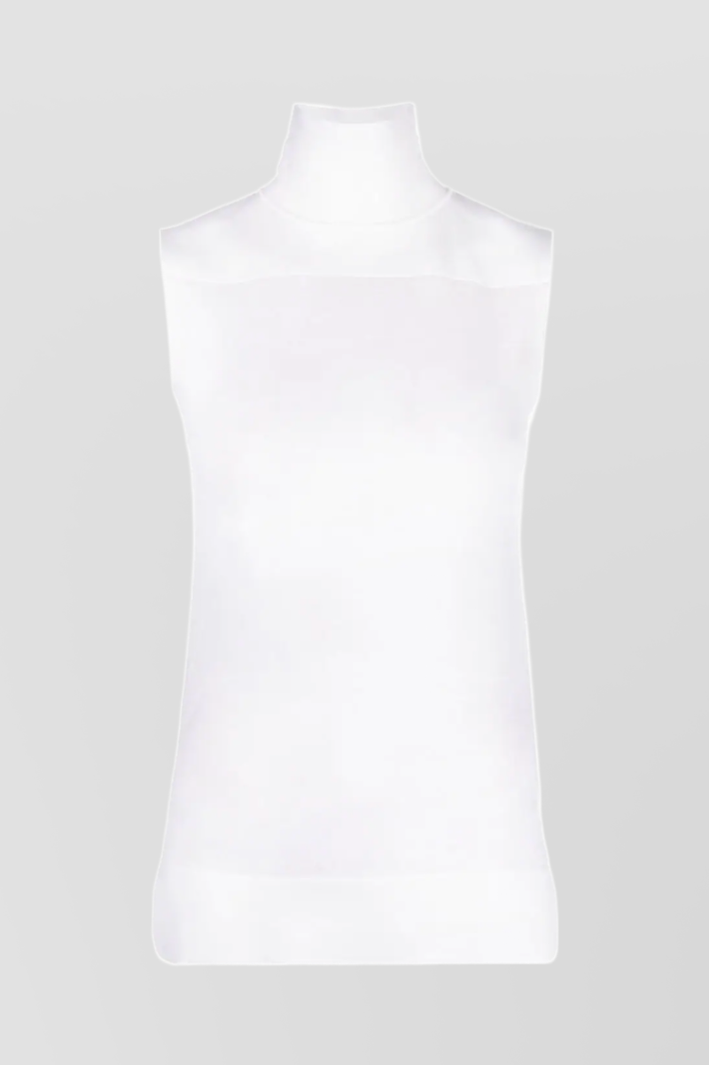 Jil Sander - High neck sleeveless chiffon top