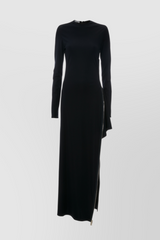 Knit maxi dress with cut-out detail