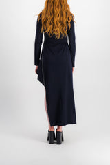 Knit maxi dress with cut-out detail