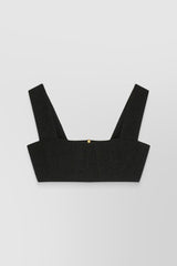 Tweed corsage crop top