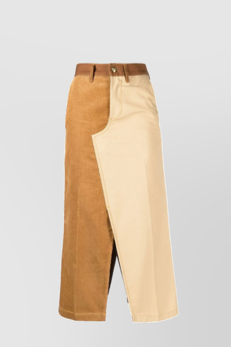 Marni - Color block midi skirt with front slit