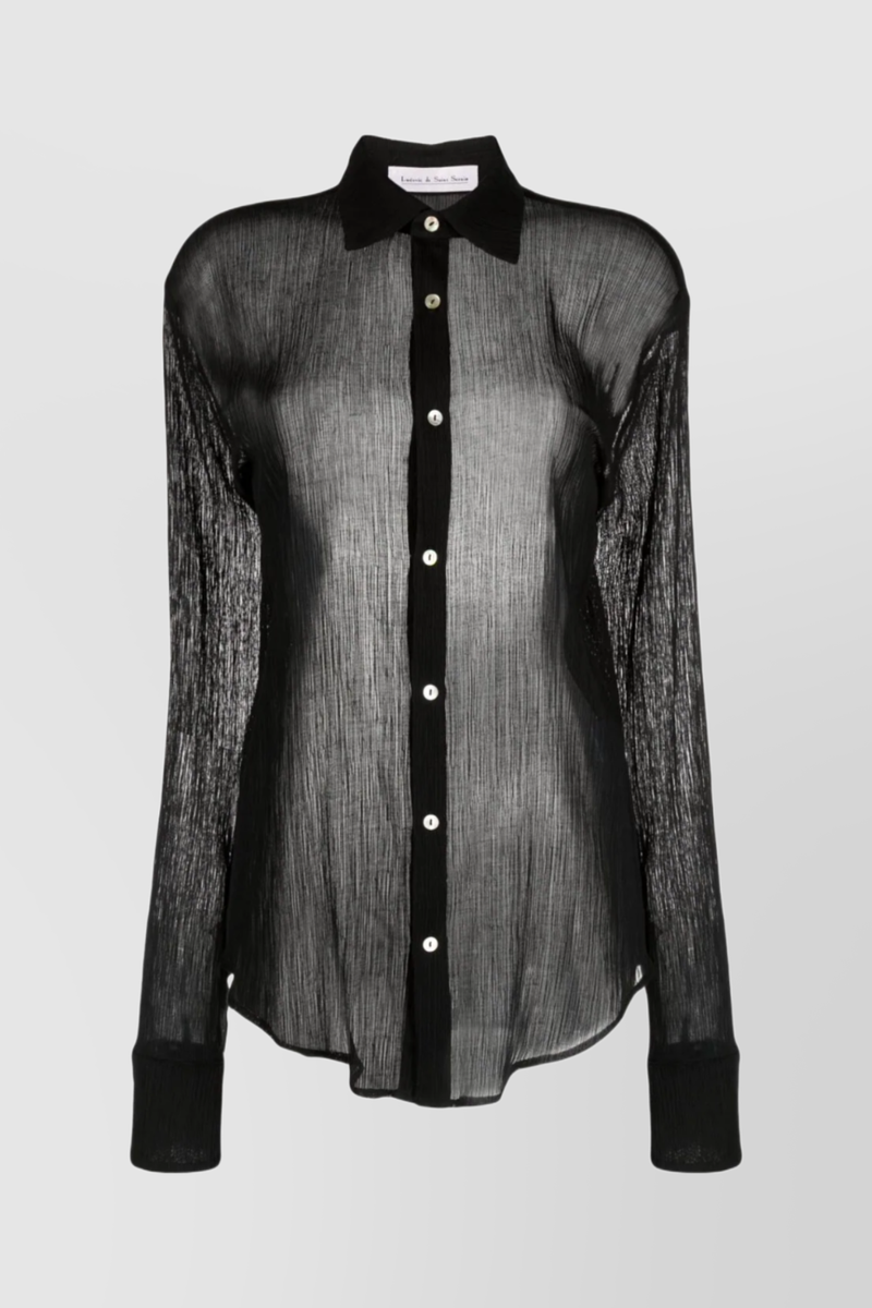 Ludovic de Saint Sernin - Black fluid linen shirt