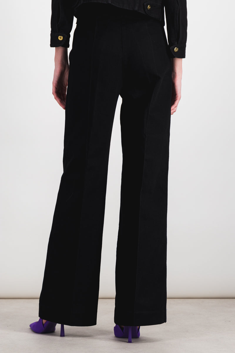 Patou - Organic denim straight leg black pants