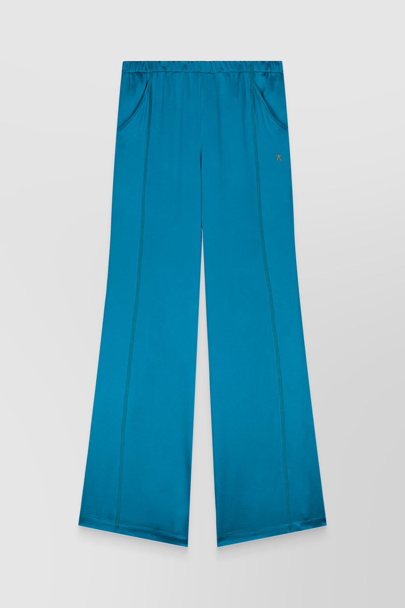 Atlein - Fluid crêpe satin palazzo pants