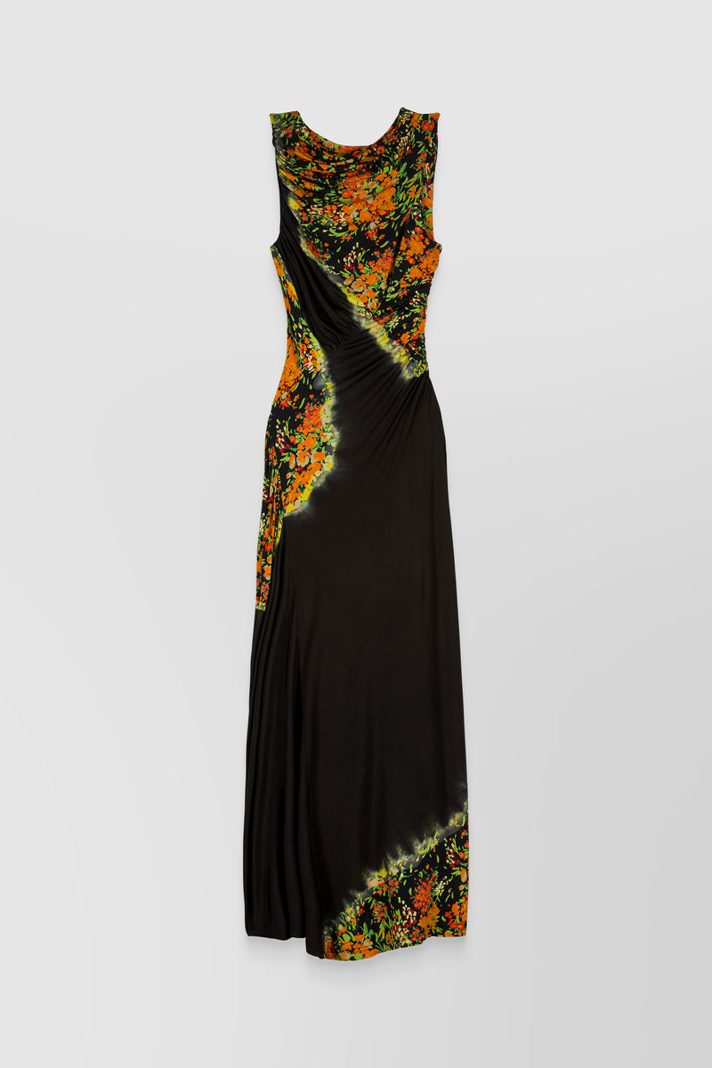 Atlein - Printed ruched jersey maxi dress