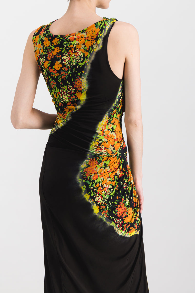 Atlein - Printed ruched jersey maxi dress