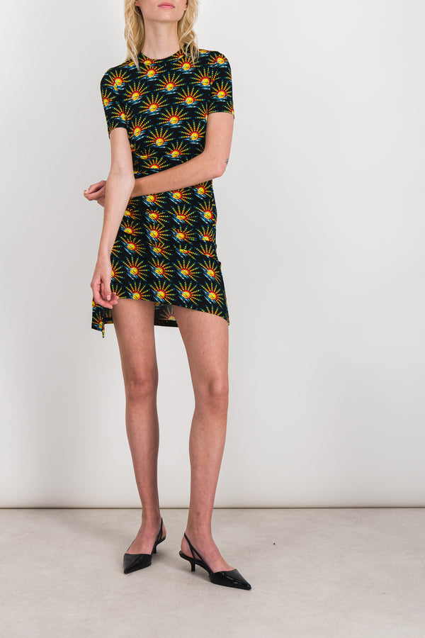 Sunrise printed pleated mini dress