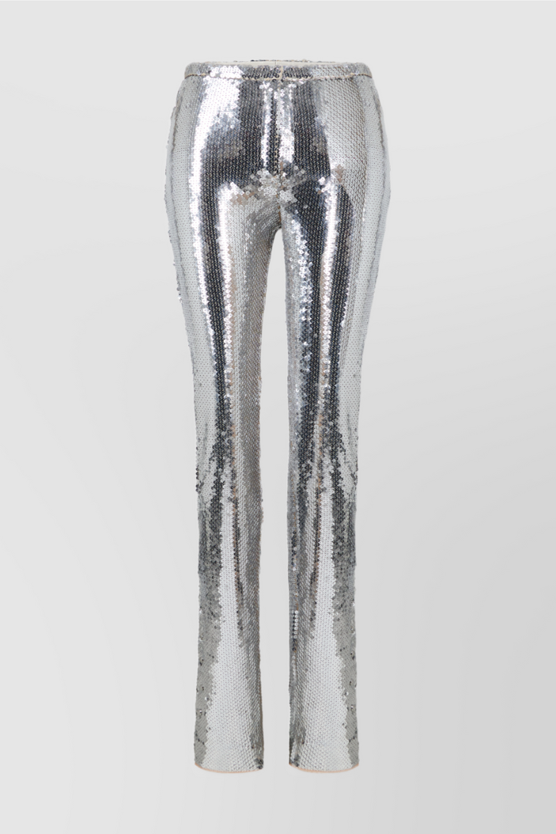 Paco Rabanne - Embroidered sequins flared pants