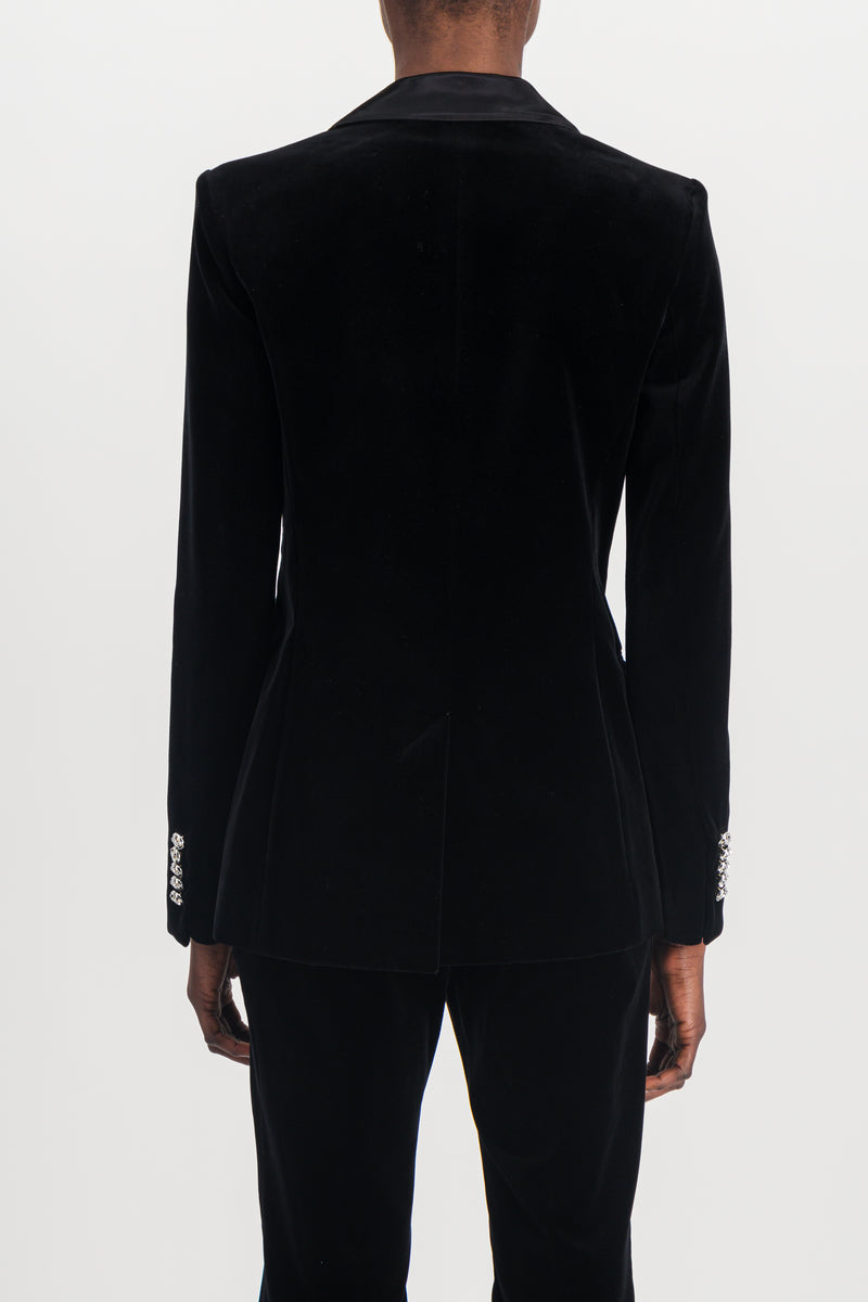 Paco Rabanne - Fitted velvet tailoring blazer