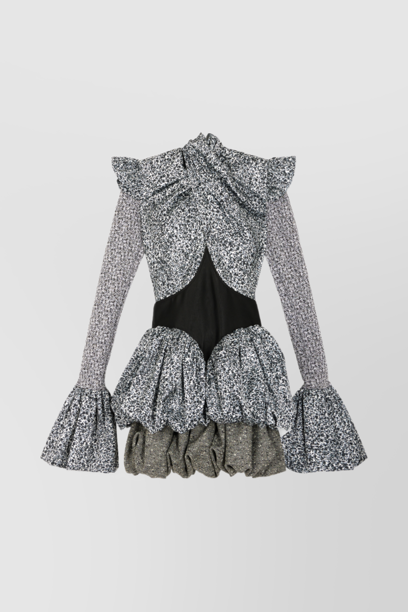 Paco Rabanne - Printed recycled light satin mini dress