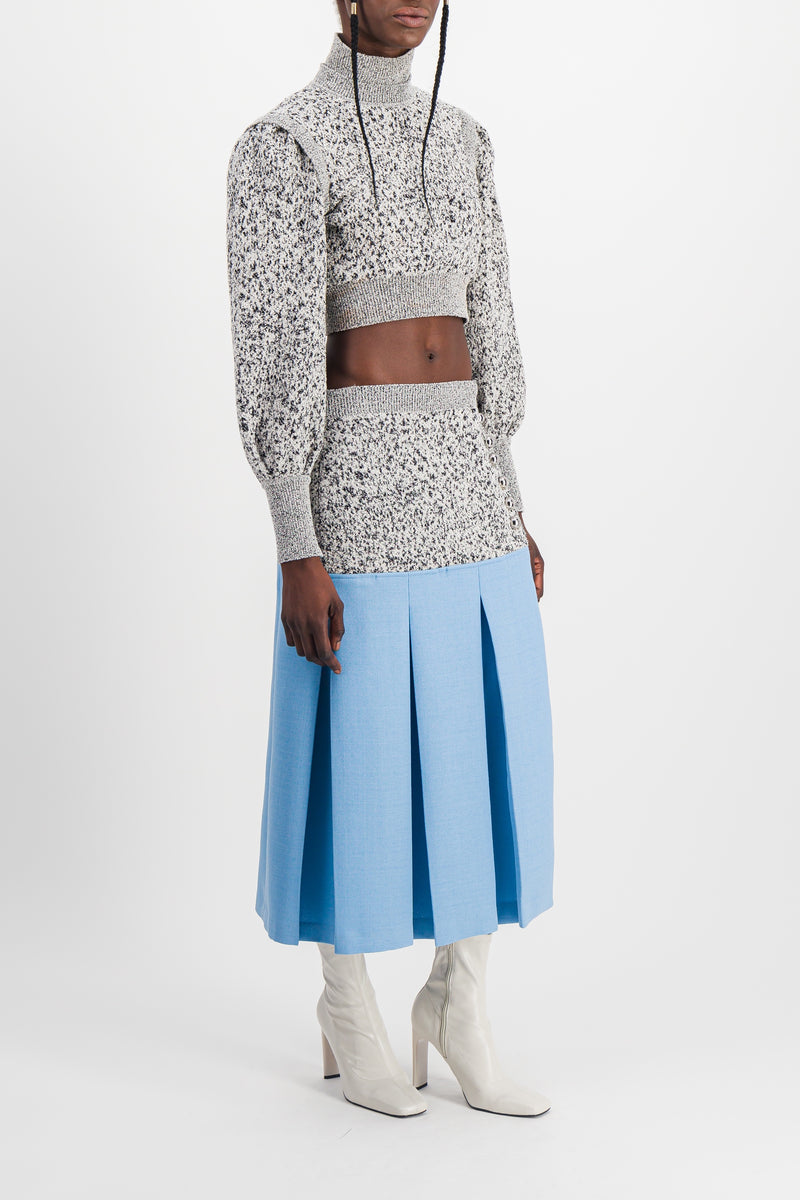 Paco Rabanne - Jacquard concrete cropped sweater