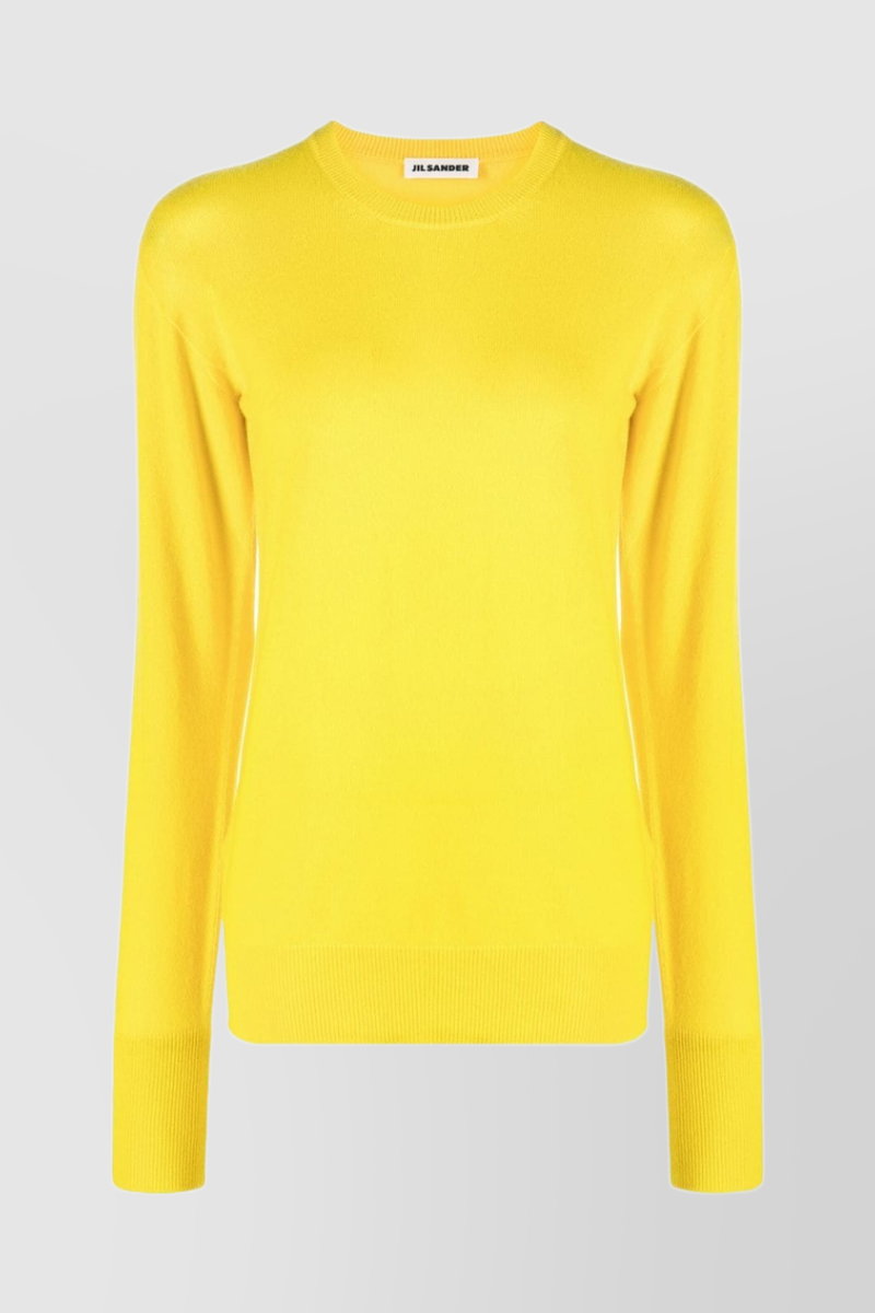 Jil Sander - Yellow fine cashmere crewneck sweater