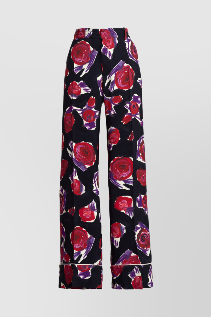 Marni - Drawstring flower printed pyjama pants