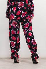 Drawstring flower printed pyjama pants