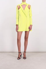 Cut-out tailored mini dress