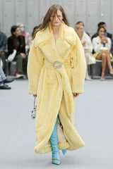 Oversized belted midi coat